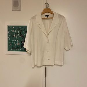 Rag And Bone Short-Sleeve Button Front Top